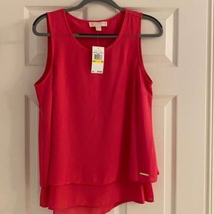 NWT MICHAEL Michael Kors Fuchsia sleeveless shirt.